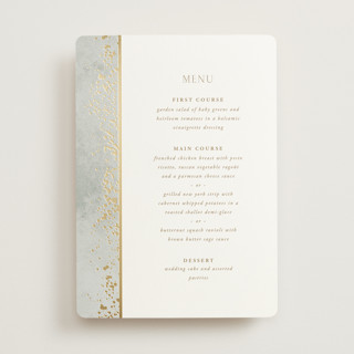 Effervescent Foil-Pressed Menus