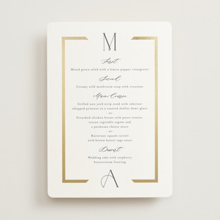 Chisel Foil-Pressed Menus