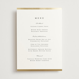 Defined Foil-Pressed Menus