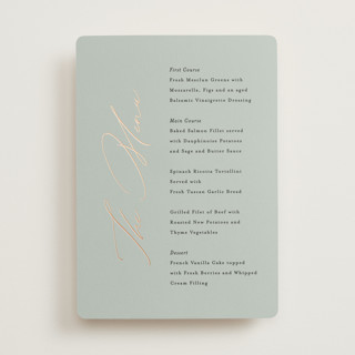 Gilded Script Foil-Pressed Menus