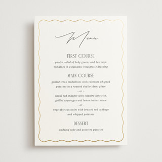 Inventive Foil-Pressed Menus