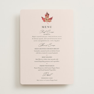 Autumn Leafs Foil-Pressed Menus