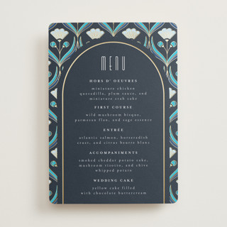 Deco pattern Foil-Pressed Menus