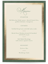 Vintage Oval Foil-Pressed Menus