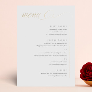 Fantasia Foil-Pressed Menus