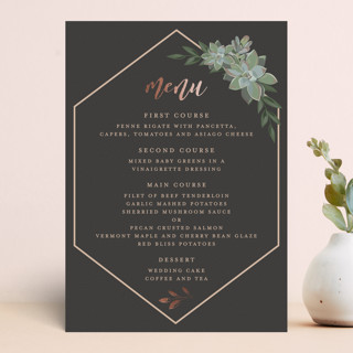 Succulent Surround Foil-Pressed Menus