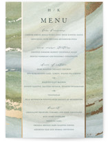Coastal Lines Foil-Pressed Menus