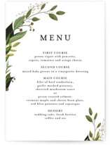 Vines of Green Foil-Pressed Menus