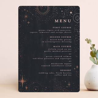 look at the stars Foil-Pressed Menus