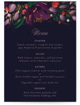 Moody Floral Foil-Pressed Menus