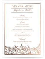 Blooming Peonies Foil-Pressed Menus