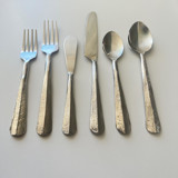 FORGED FLATWARE // 6 PIECE SET IN SILVER Flatware Sets
