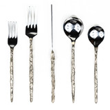 Sand Drip Flatware Set- Brass + Stainless Steel Flatware Sets