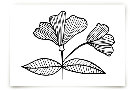 doodle flowers Fine Art Prints