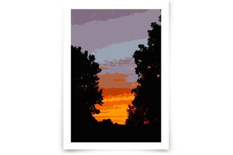 Driveway Sunset Fine Art Prints