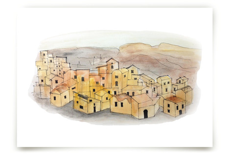 Sunset on a Village Fine Art Prints