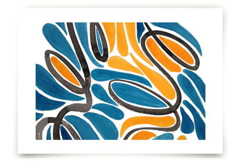 Swirling Teardrops Horizontal Fine Art Prints