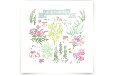 French Flower Shop Fine Art Prints