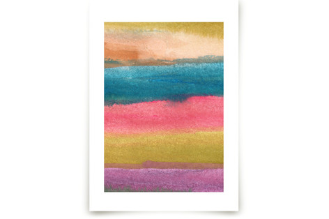 watercolor abstract painting stripes2 Fine Art Prints