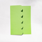 Bright Green, Textured, Embossed, Scalloped Invitation Jacket, Qty 10 Invitation Jackets and Overlays