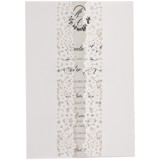 Laser Cut Flowers Lace Motif Vellum Jacket for 5x7 Invitation, Emberlin Scallop Edge Plain Vellum Wrap, Elegant Wedding Invitation Sleeve, Set of 10 Invitation Jackets and Overlays