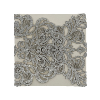 Qty of 50 Custom Gorgeous Silver Glitter Lace Paper Laser Cut | Other Color Options Available Invitation Jackets and Overlays