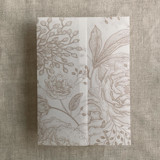 Cashmere elegant peonies and berries vellum wrap for 5x7 card  | pack of 10 Invitation Jackets and Overlays