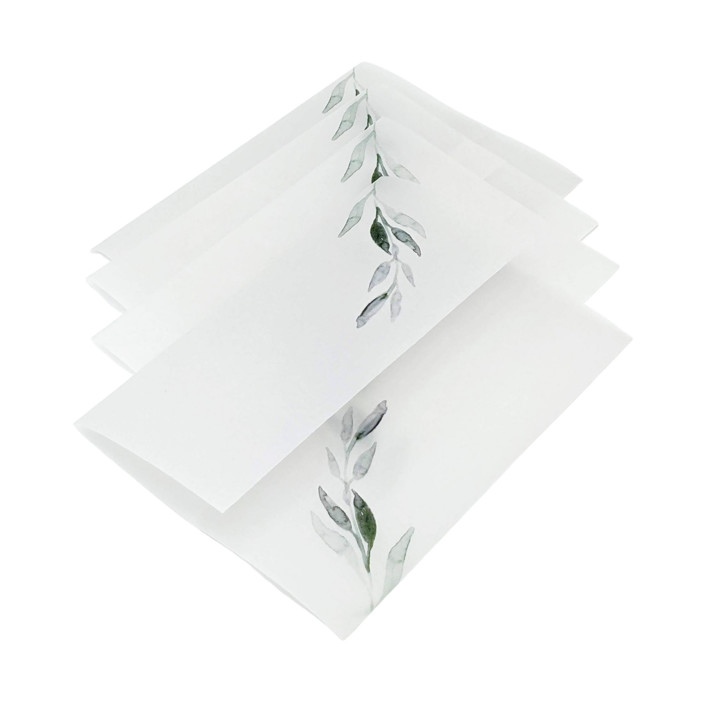 Greenery Vellum Jacket (Set of 10) Invitation Jackets and Overlays by