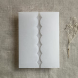 Emberlin Scallop edge plain vellum wrap for 5x7 card | pack of 10 Invitation Jackets and Overlays