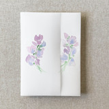Purple Floral Vellum Jacket for Wedding Invitations | For Petite 4.25x6" Invitations | Set of 10 Invitation Jackets and Overlays
