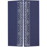 Elegant Navy Blue Laser Cut Invitation Cover for 5x7 Card | Set of 10 | Envelopes Included Invitation Jackets and Overlays