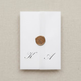 Personalized Vellum Jacket with Elegant Initials (Set of 10) Invitation Jackets and Overlays