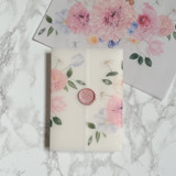 Pink Spring Floral Vellum (10 pack) Invitation Jackets and Overlays