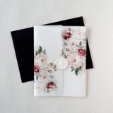 Floral Vellum Jacket | Set of 10 Invitation Jackets and Overlays