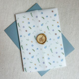 Tiny Pressed Floral Vellum Jackets | Set of 10 Invitation Jackets and Overlays