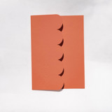 Bright Coral Textured, Scalloped, Embossed Invitation Jacket, Qty 10 Invitation Jackets and Overlays