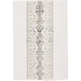 Laser Cut Lace Vellum Jacket for 5x7 Invitations, Emberlin Scallop Edge Plain Vellum Wrap, Elegant Wedding Stationery Sleeve, Set of 10 Invitation Jackets and Overlays