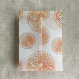 Orange citrus celebration printed vellum wraps for 5x7 card | pack of 10
