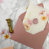 Simple Poppy Floral Vellum Jacket (10 pack) Invitation Jackets and Overlays