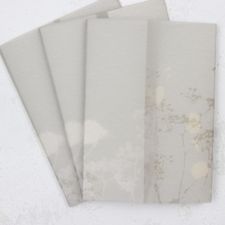 Cream Floral Vellum Jackets | Size 5x7 | Set of 25 Invitation Jackets and Overlays