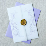 Magnolia Branches Vellum Jackets | Set of 10 | Pink & Neutral Color Options Invitation Jackets and Overlays