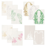 Samples of Vellum Jackets for 5 x 7 Invitation with Envelopes, Real Foil | Set of 3 Invitation Jackets and Overlays