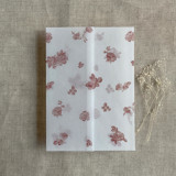 Old rose French roses lace floral printed vellum wrap for 5x7 card  | pack of 10 Invitation Jackets and Overlays