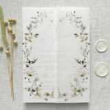 Sage Green Vellum Jacket for 5x7 Wedding Invitations, Botanical Leaf Wrap |  Set of 10 Invitation Jackets and Overlays