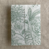 Sage elegant peonies and berries vellum wrap for 5x7 card  | pack of 10 Invitation Jackets and Overlays