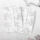 Slate Gray Vellum Jacket with Floral Pattern for 5 x 7 Wedding Invitations Invitation Jackets and Overlays