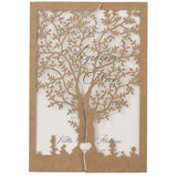 Laser Cut Cover With a Motif of Tree | Set of 10 | Envelopes Included Invitation Jackets and Overlays