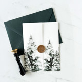 Evergreen Tree Vellum Jackets | Set of 10 Invitation Jackets and Overlays