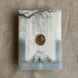 Moss willow and swan vellum vellum wrap for 5x7 card  | pack of 10 Invitation Jackets and Overlays