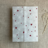 Holly berries white pine leaves printed vellum wrap for 5x7 card | pack of 10 Invitation Jackets and Overlays